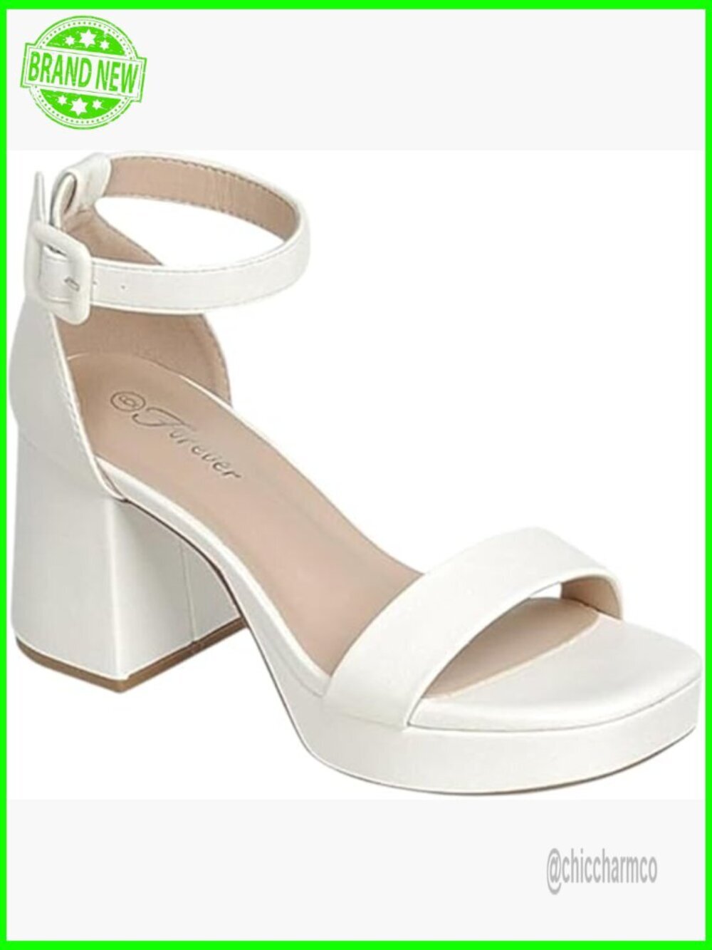 Women's Platform Block Heel Sandals - Open Toe Ankle Strap Chunky Heels Dress